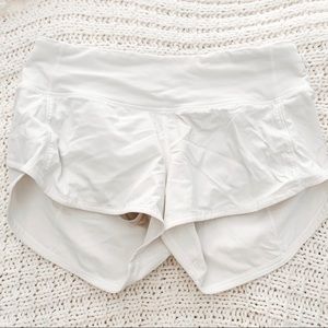 White Lululemon shorts
